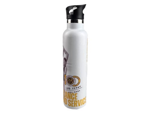 white personalized stainless steel water bottles