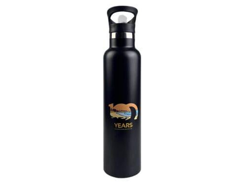 black personalized stainless steel water bottles