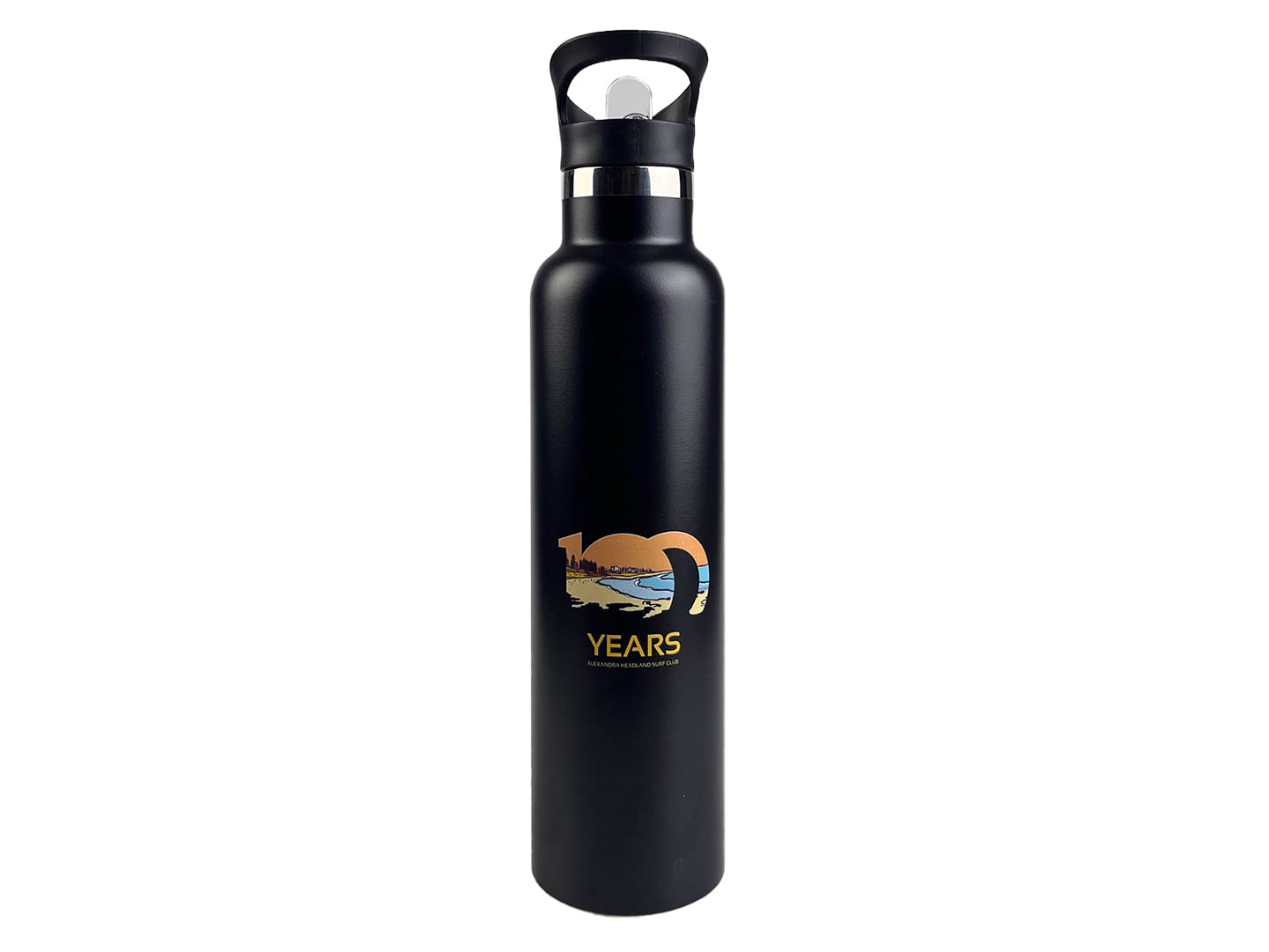 black personalized stainless steel water bottles