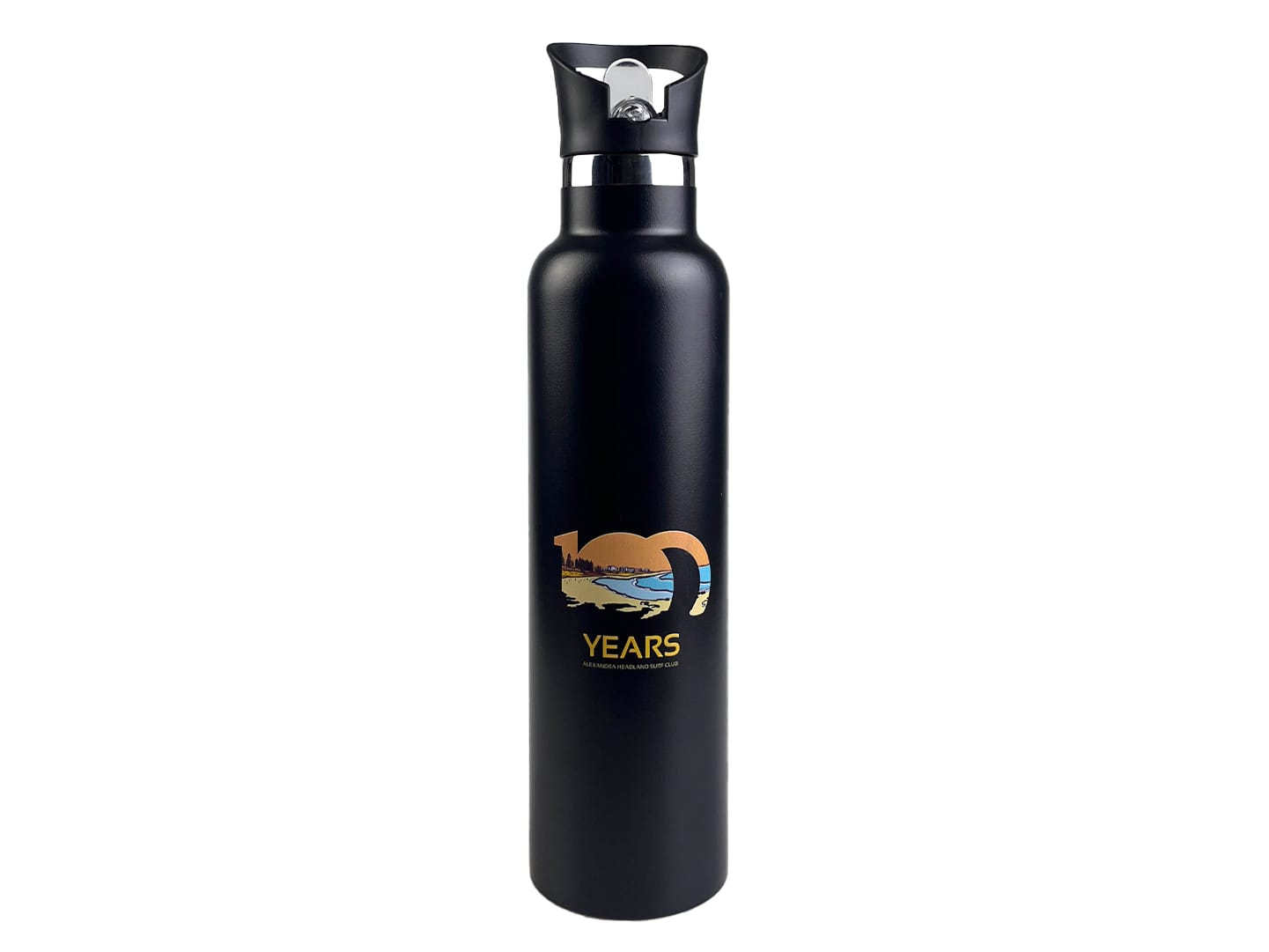 black personalized stainless steel water bottles