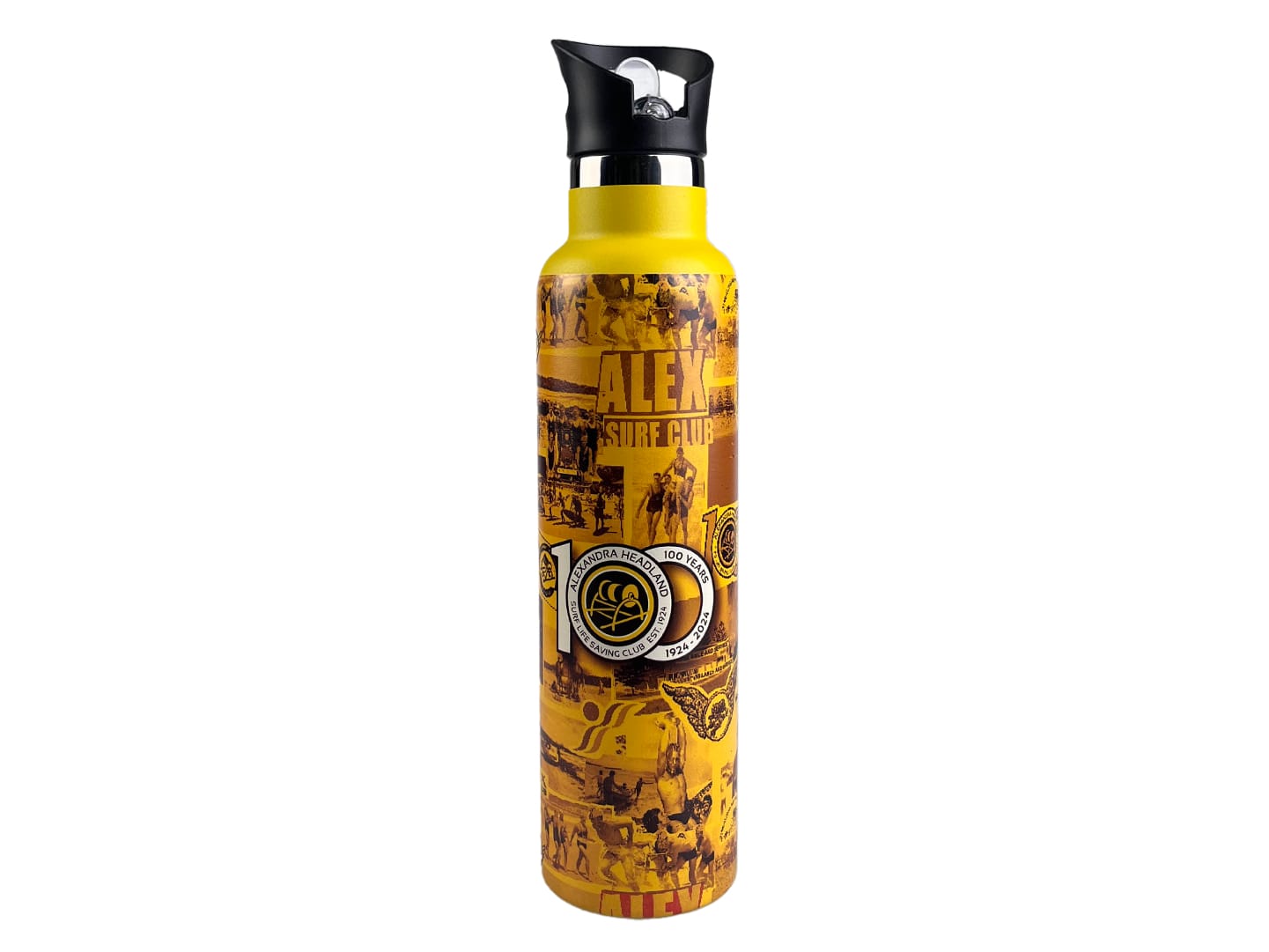 yellow personalized stainless steel water bottles