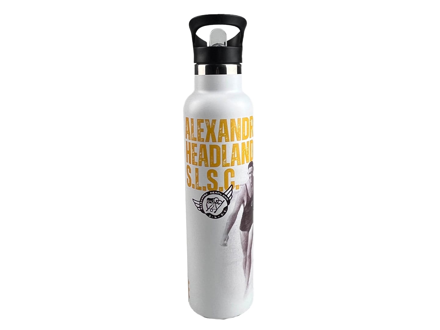 white personalized stainless steel water bottles