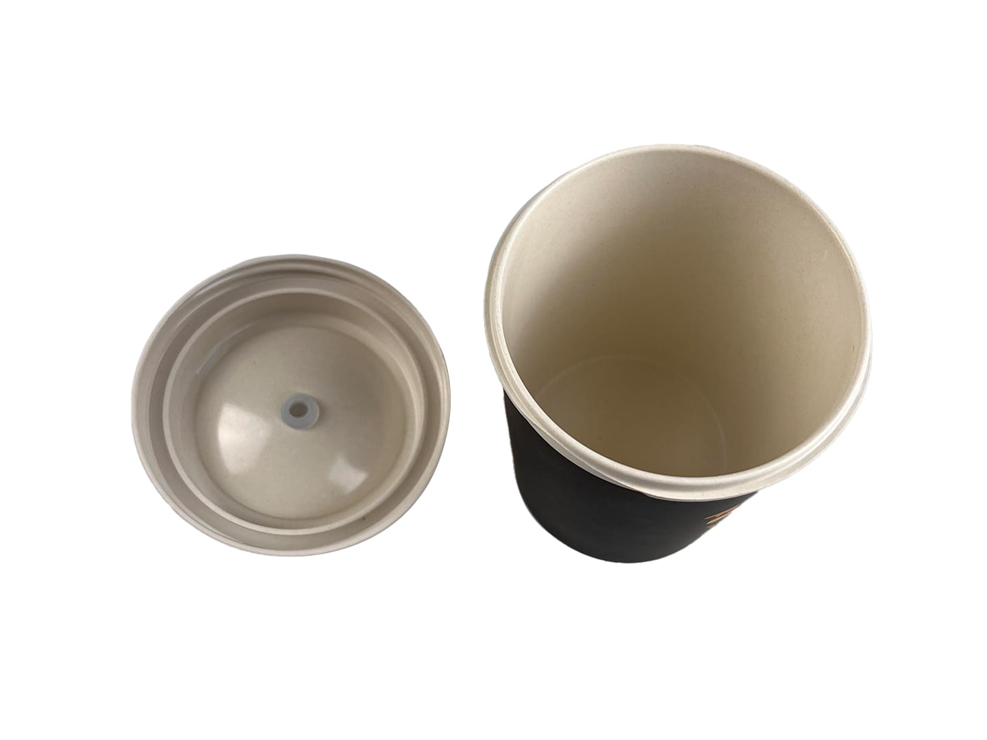 reusable bamboo coffee cup and lid