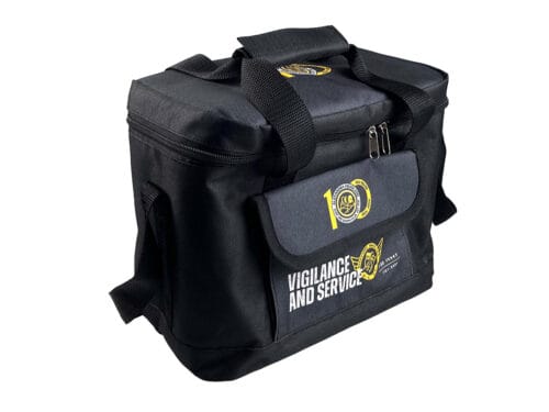 side profile of a custom cooler bag