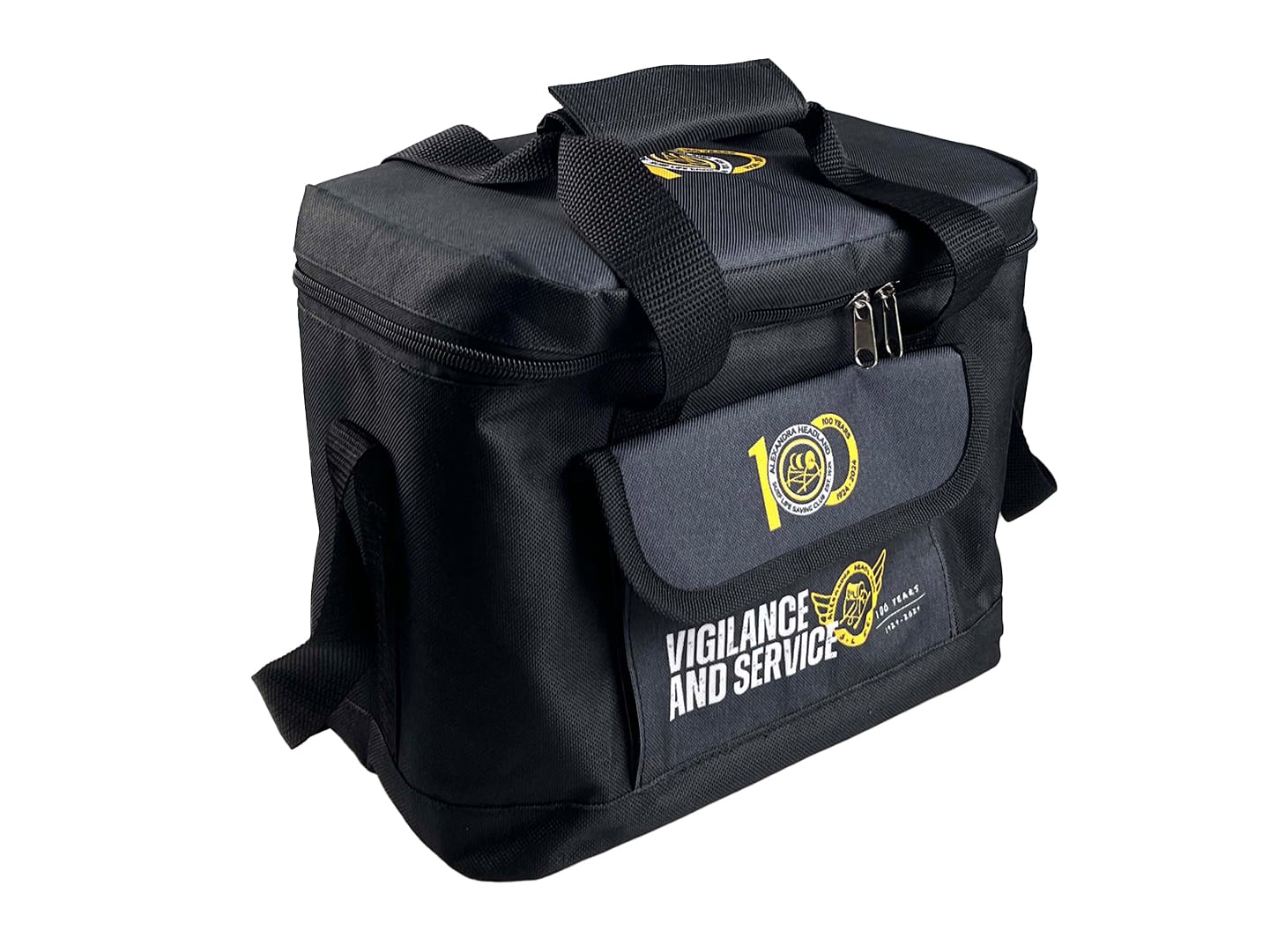side profile of a custom cooler bag