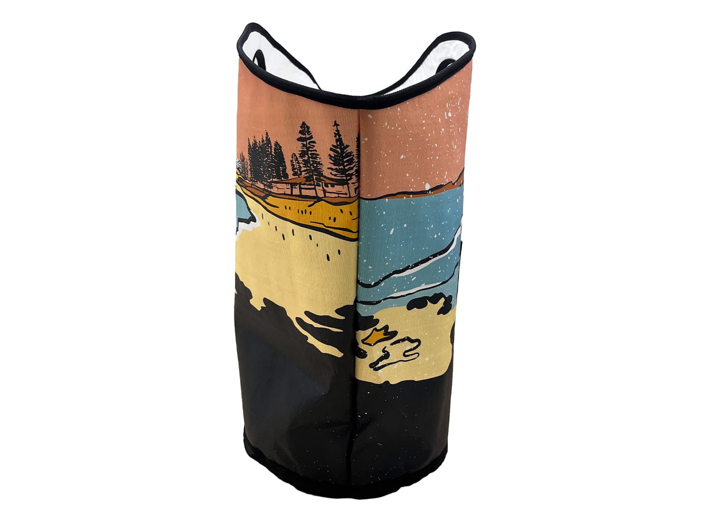 side profile of a beach bag