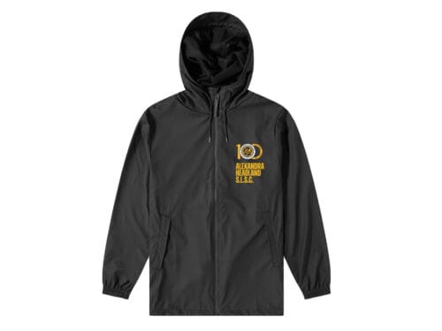 Black custom rain jacket