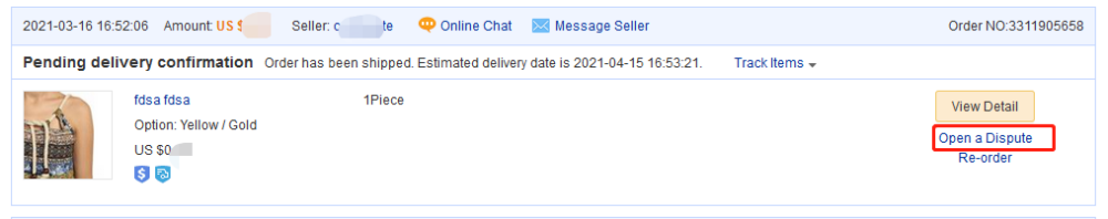 Dhgate dispute guide