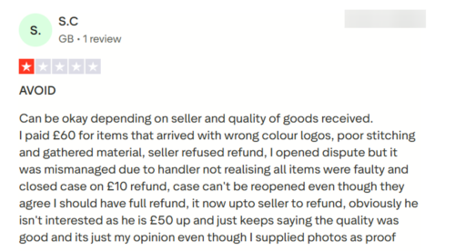 Problems with Refunds and Buyer Protection Claims reviews