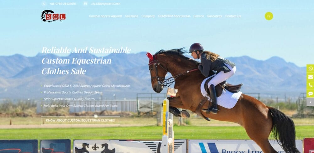 SGL Sports for Top 10 Manufacturers of Sports Clothing in China