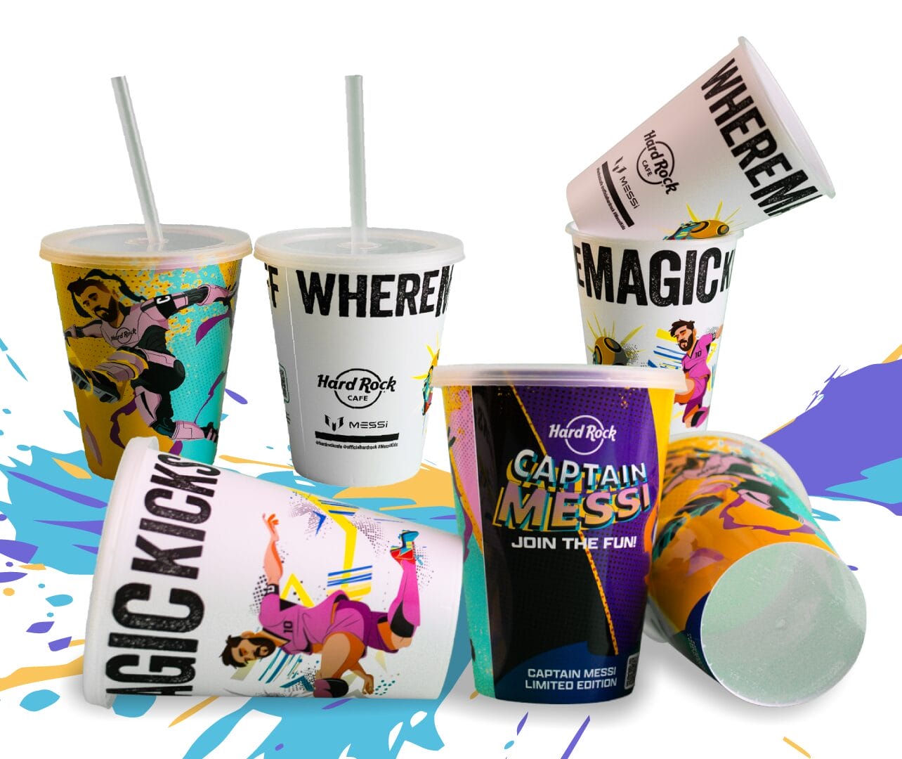 messi art cups consistent branding