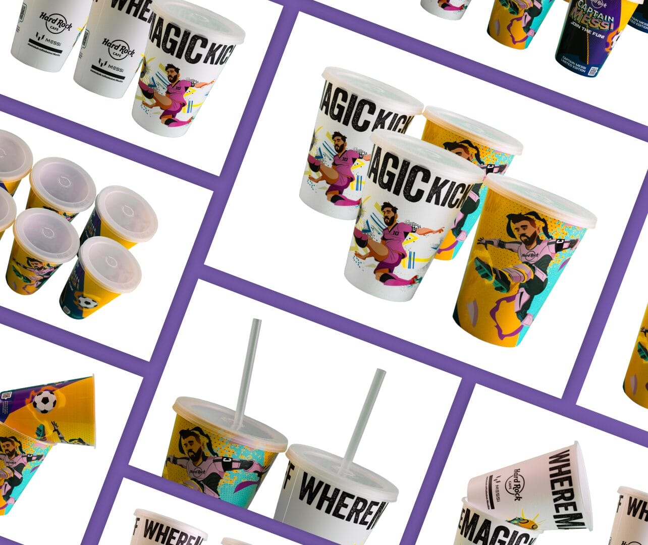 Messi art cups, the results