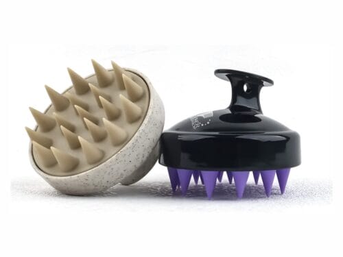 Custom Wheat Straw Scalp Massager Brush with Silicone Bristles