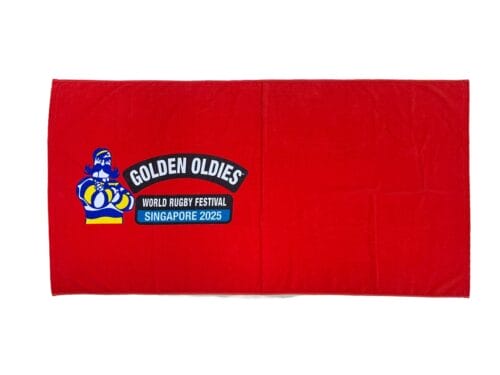 Red custom towels