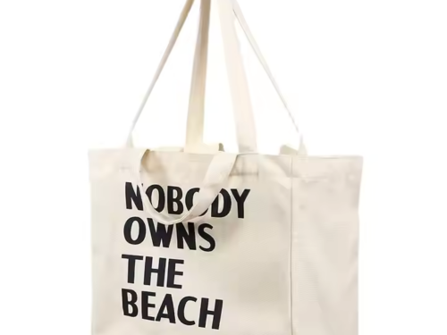 Recycled Cotton Canvas Grocery Tote Bag