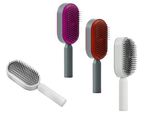 Custom Self-Cleaning Scalp Massage Detangling Brush