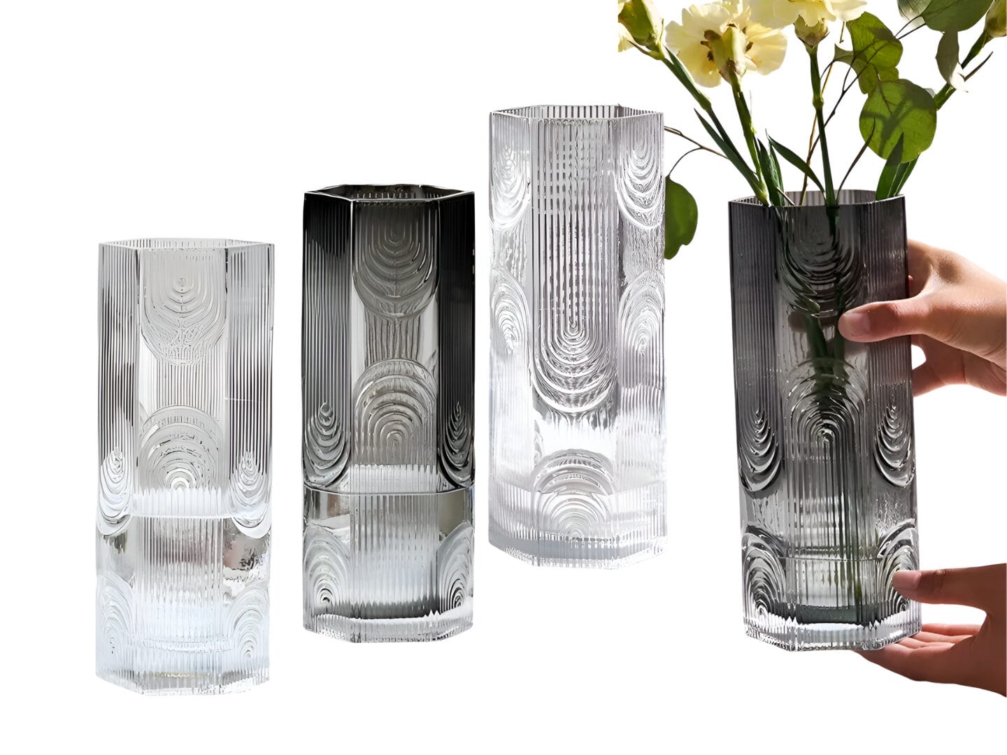 Hexagonal Clear Vase_SPHERE-0967
