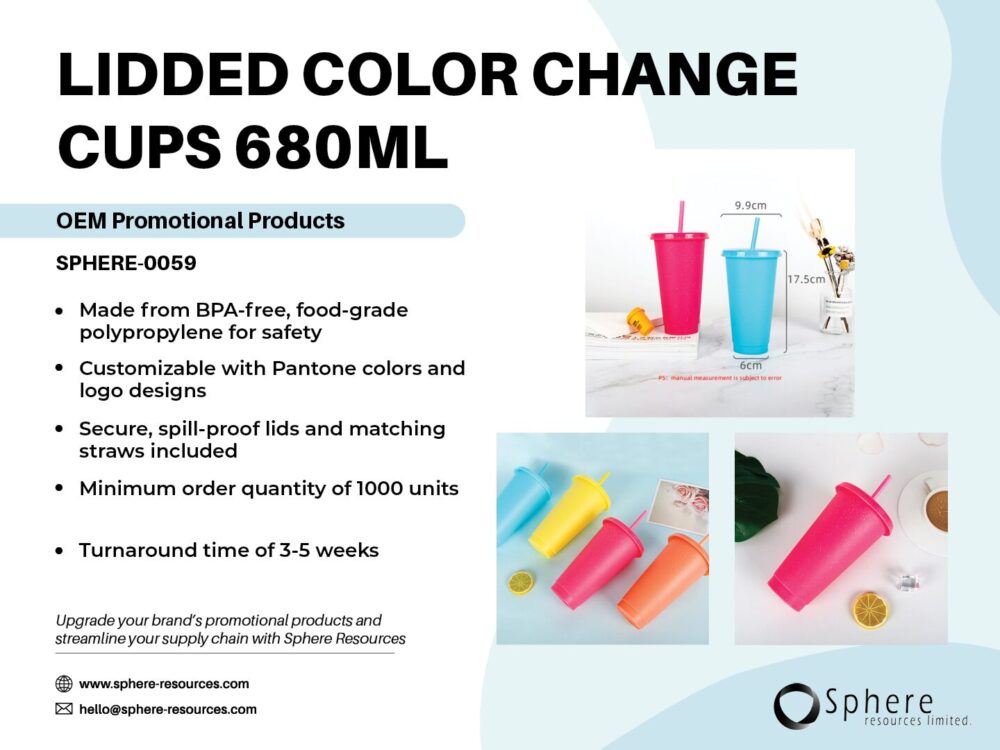 LIDDED COLOR CHANGE CUPS 680ML SOCIAL GRAPHICS