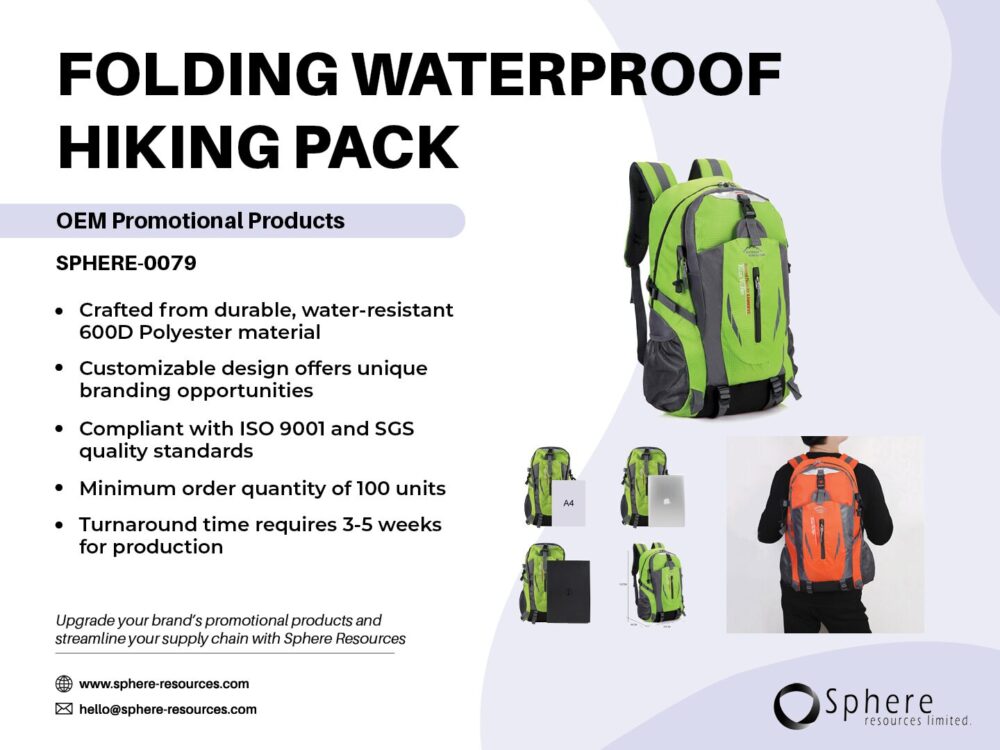FOLDING WATERPROOF HIKING PACK Social Graphic