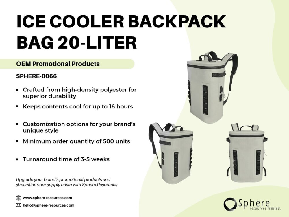 ICE COOLER BACKPACK BAG 20-LITER SOCIAL GRAPHIC