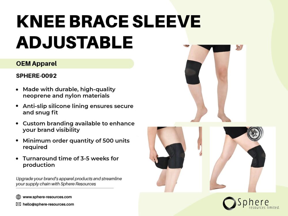 KNEE BRACE SLEEVE ADJUSTABLE SOCIAL GRAPHIC