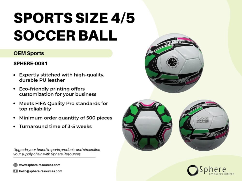 SPORTS SIZE 4/5 SOCCER BALL SOCIAL GRAPHIC