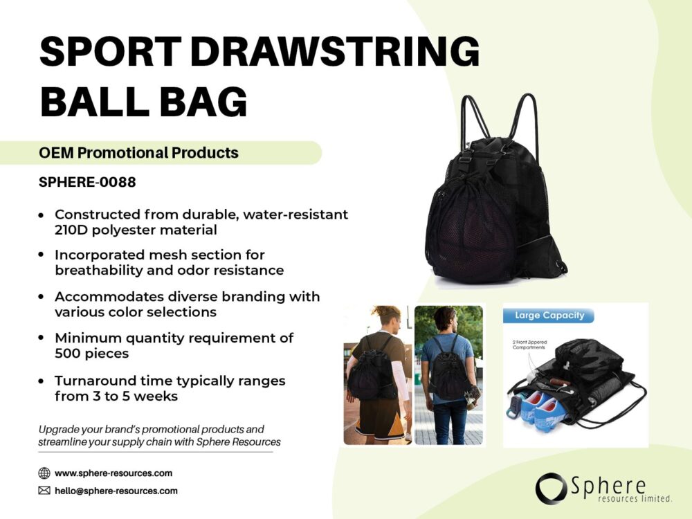 SPORT DRAWSTRING BALL BAG SOCIAL GRAPHIC