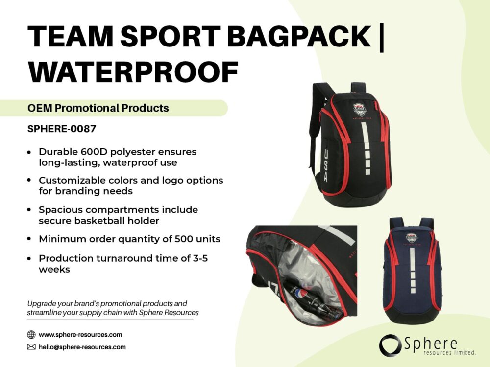 TEAM SPORT BAGPACK | WATERPROOF SOCIAL GRAPHIC