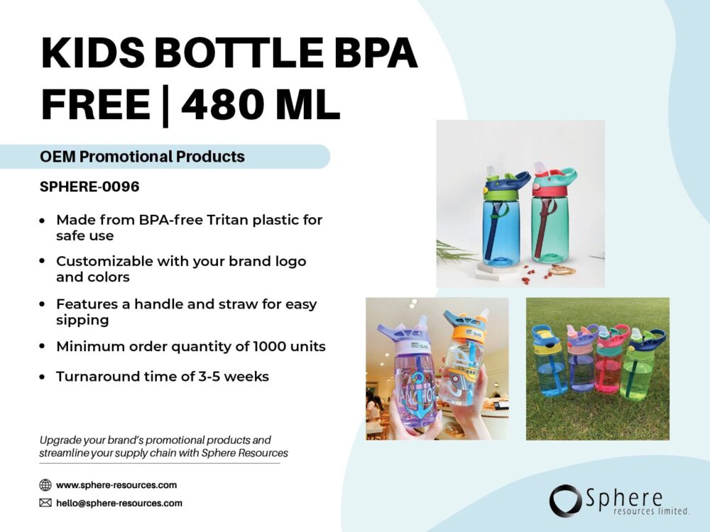KIDS BOTTLE BPA FREE 480 ML SOCIAL GRAPHIC