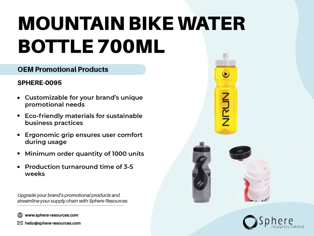 MOUNTAIN BIKE WATER BOTTLE 700ML SOCIAL GRAPHIC