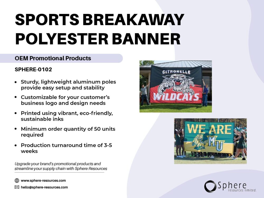 SPORTS BREAKAWAY POLYESTER BANNER SOCIAL GRAPHIC
