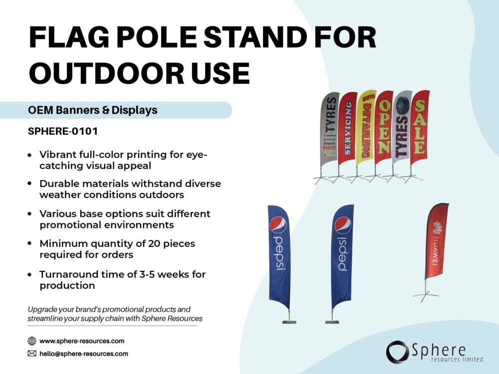 FLAG POLE STAND FOR OUTDOOR USE Social Graphic