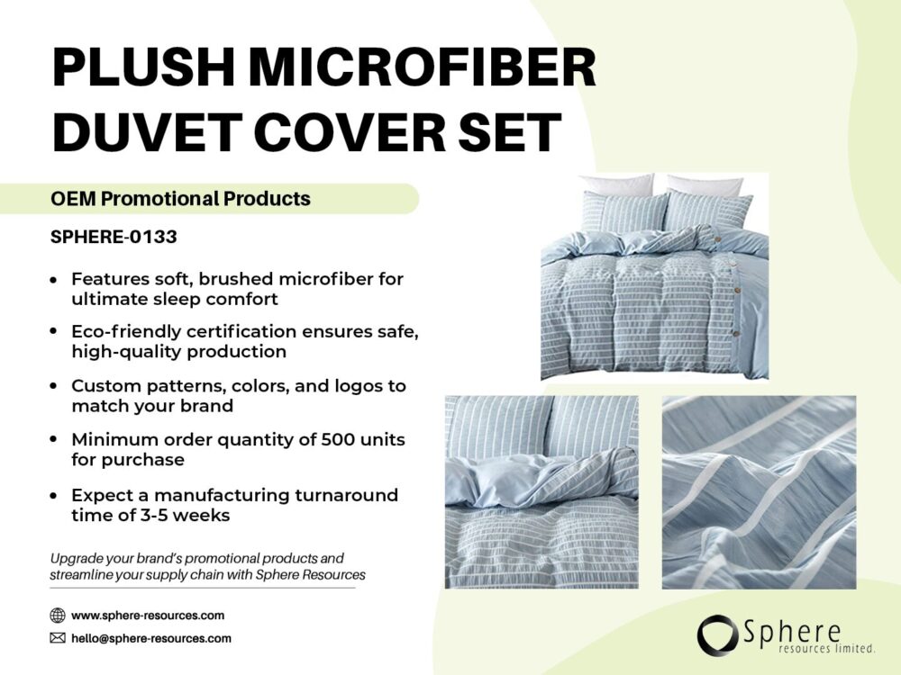 PLUSH MICROFIBER DUVET COVER SET SOCIAL GRAPHIC