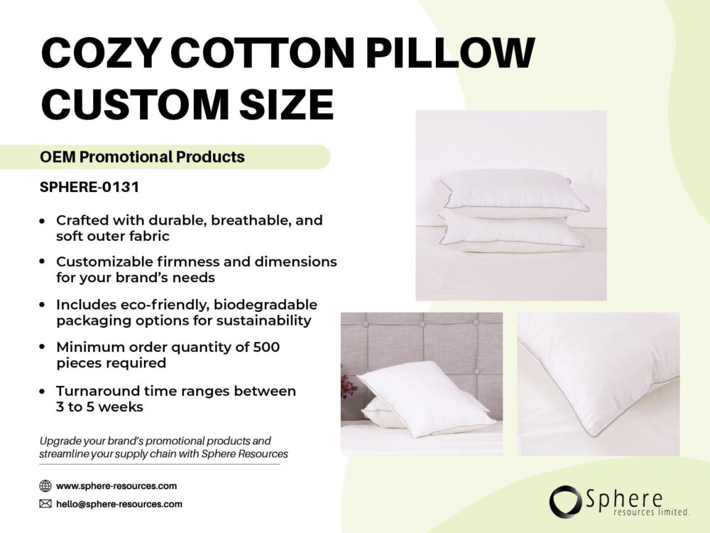 COZY COTTON PILLOW CUSTOM SIZE SOCIAL GRAPHIC