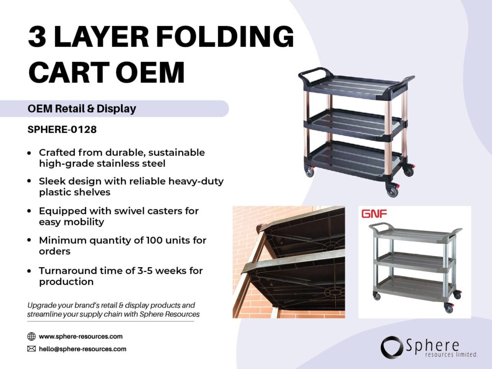3 LAYER FOLDING CART OEM SOCIAL GRAPHIC