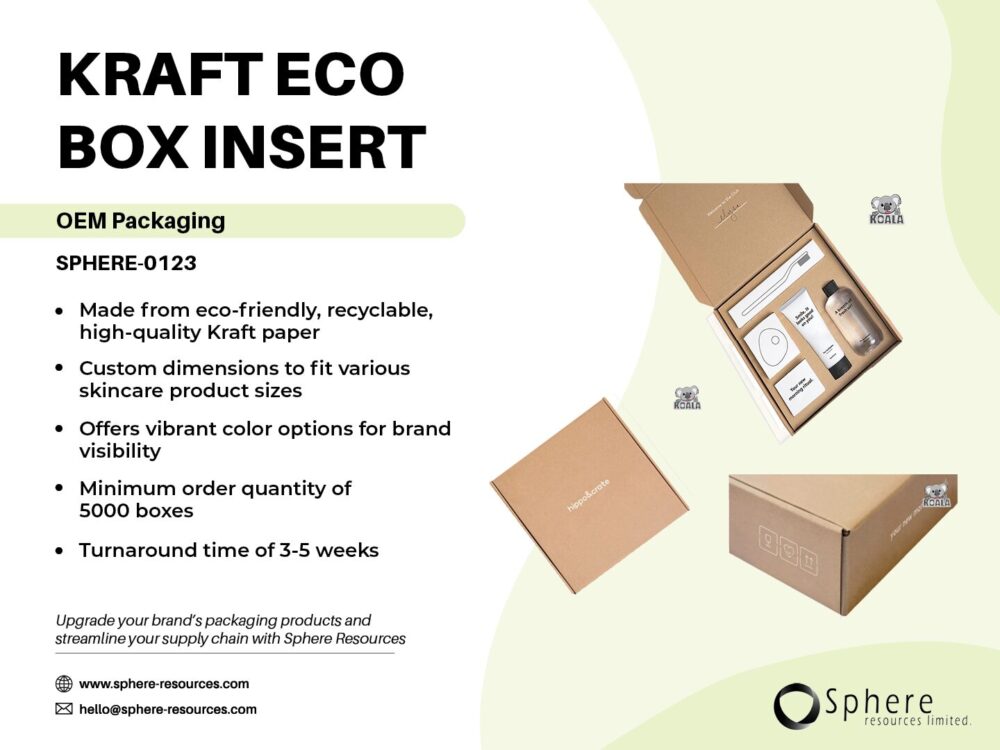 KRAFT ECO BOX INSERT SOCIAL GRAPHIC