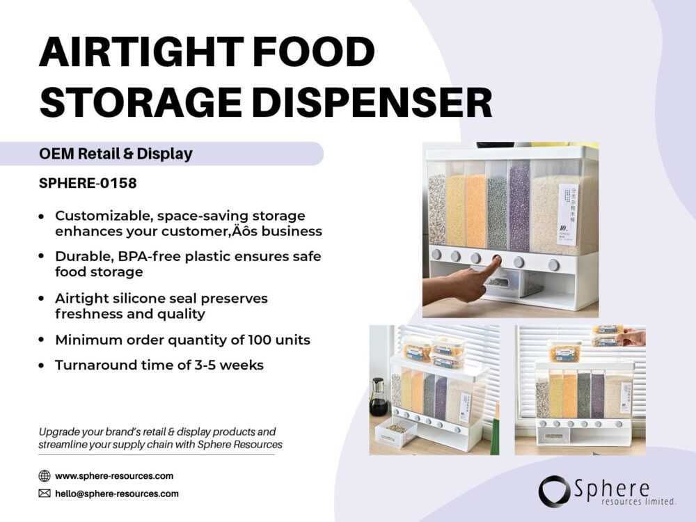 AIRTIGHT FOOD STORAGE DISPENSER SOCIAL GRAPHIC