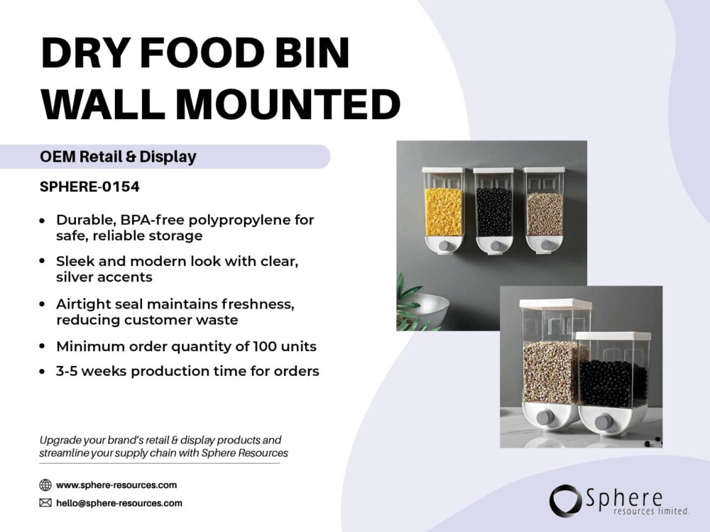 DRY FOOD BIN WALL MOUNTED SOCIAL GRAPHIC