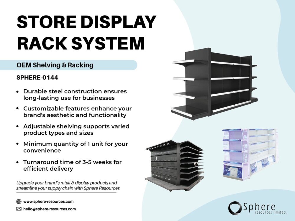 STORE DISPLAY RACK SYSTEM SOCIAL GRAPHIC