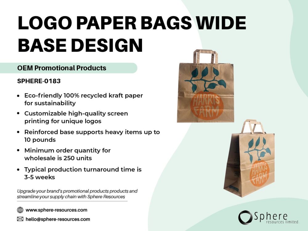 LOGO PAPER BAGS WIDE BASE DESIGN SOCIAL GRAPHIC