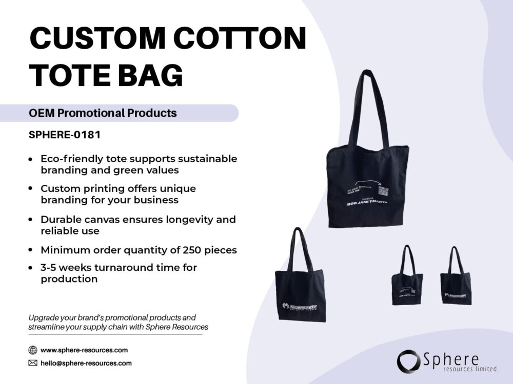 CUSTOM COTTON TOTE BAG SOCIAL GRAPHIC