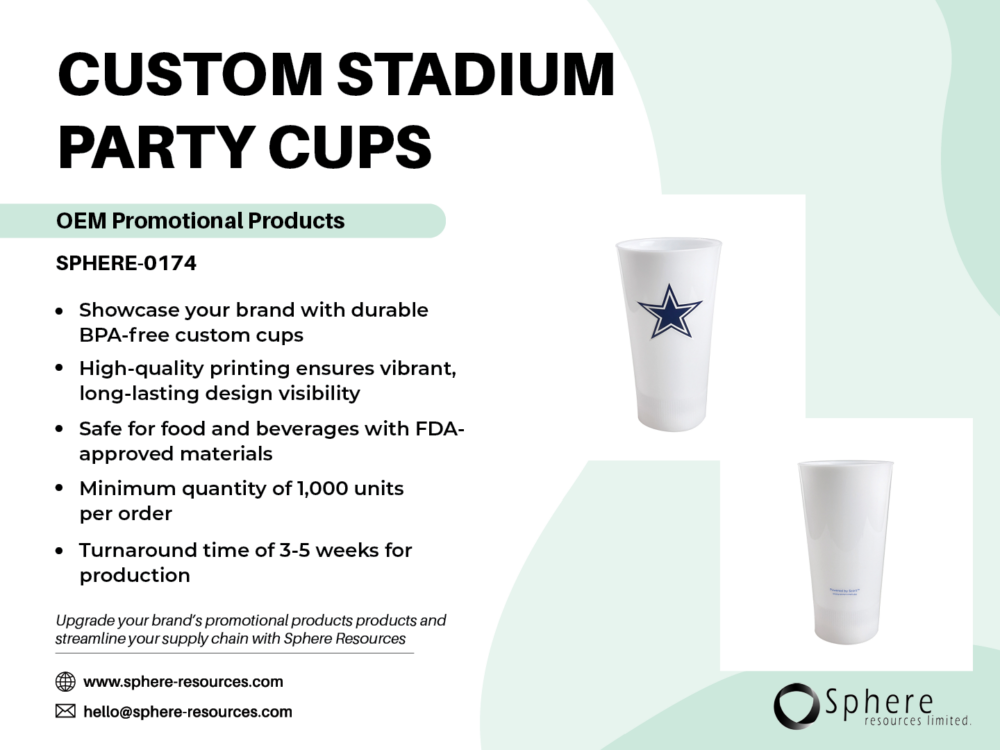 CUSTOM STADIUM PARTY CUPS SOCIAL GRAPHIC