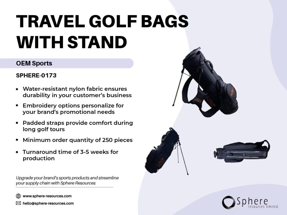 TRAVEL GOLF BAGS WITH STAND SOCIAL GRAPHIC