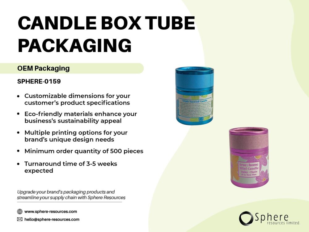 CANDLE BOX TUBE PACKAGING SOCIAL GRAPHIC