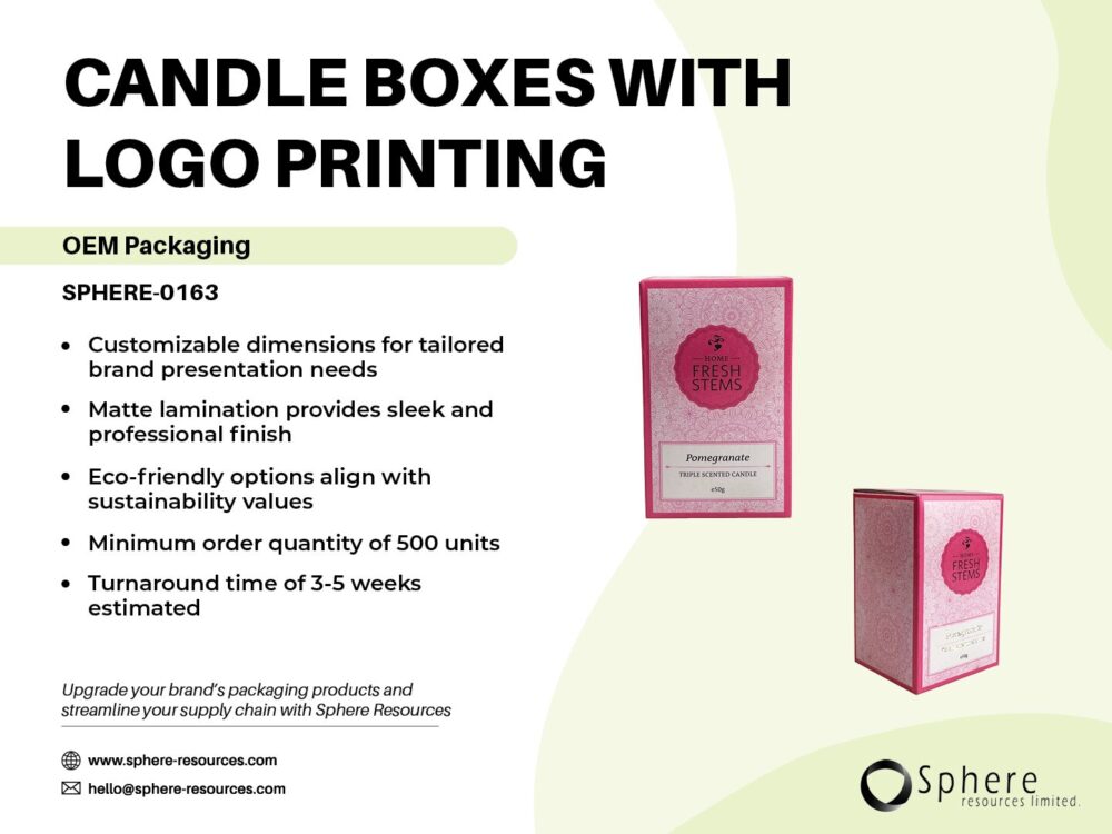 CANDLE BOXES WITH LOGO PRINTING SOCIAL GRAPHIC