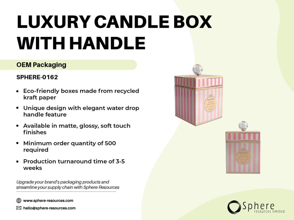 LUXURY CANDLE BOX WITH HANDLE SOCIAL GRAPHIC