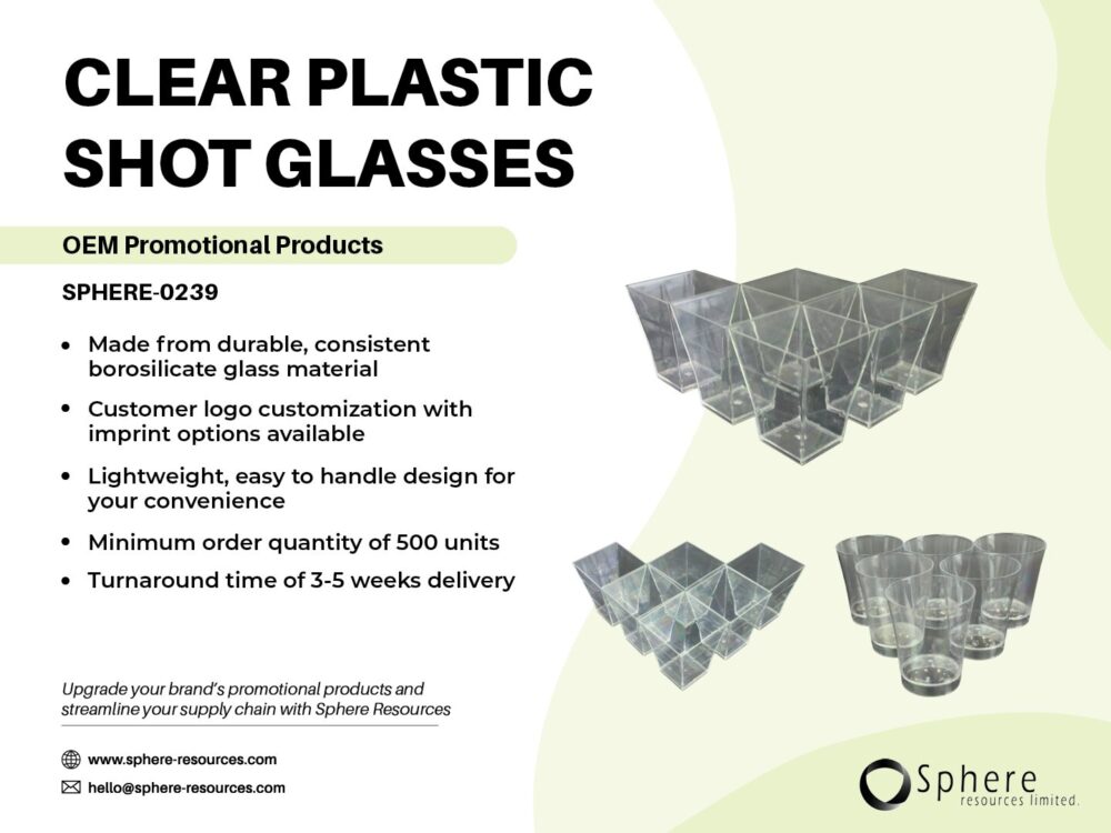 CLEAR PLASTIC SHOT GLASSES SOCIAL GRAPHIC