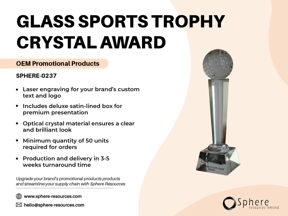 GLASS SPORTS TROPHY CRYSTAL AWARD SOCIAL GRAPHIC