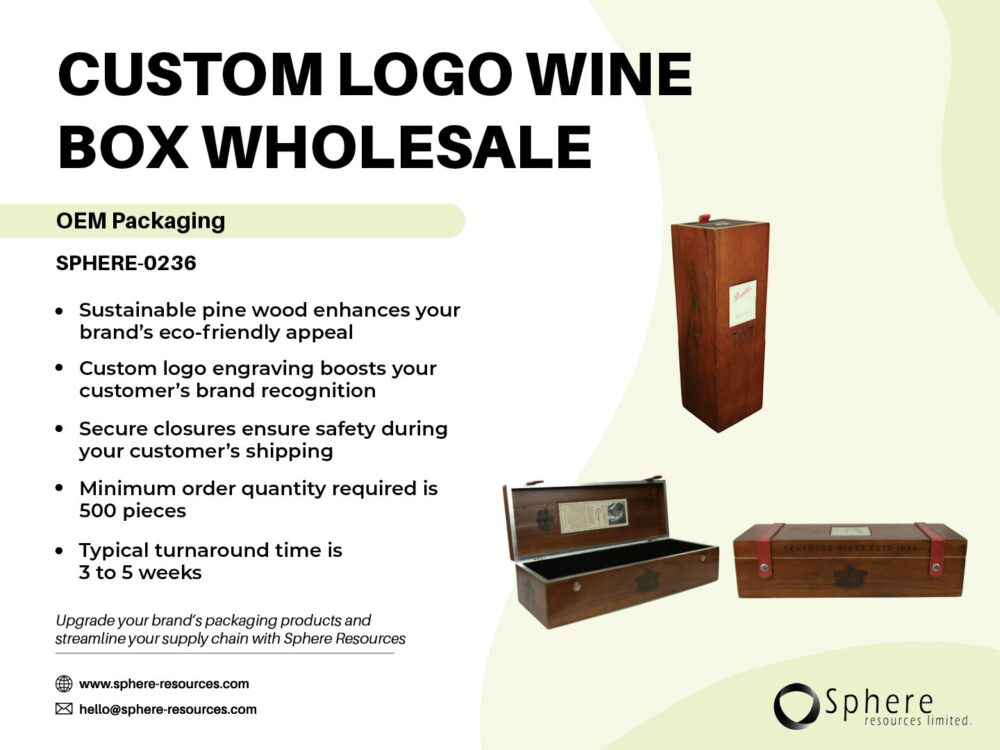 CUSTOM LOGO WINE BOX WHOLESALE SOCIAL GRAPHIC