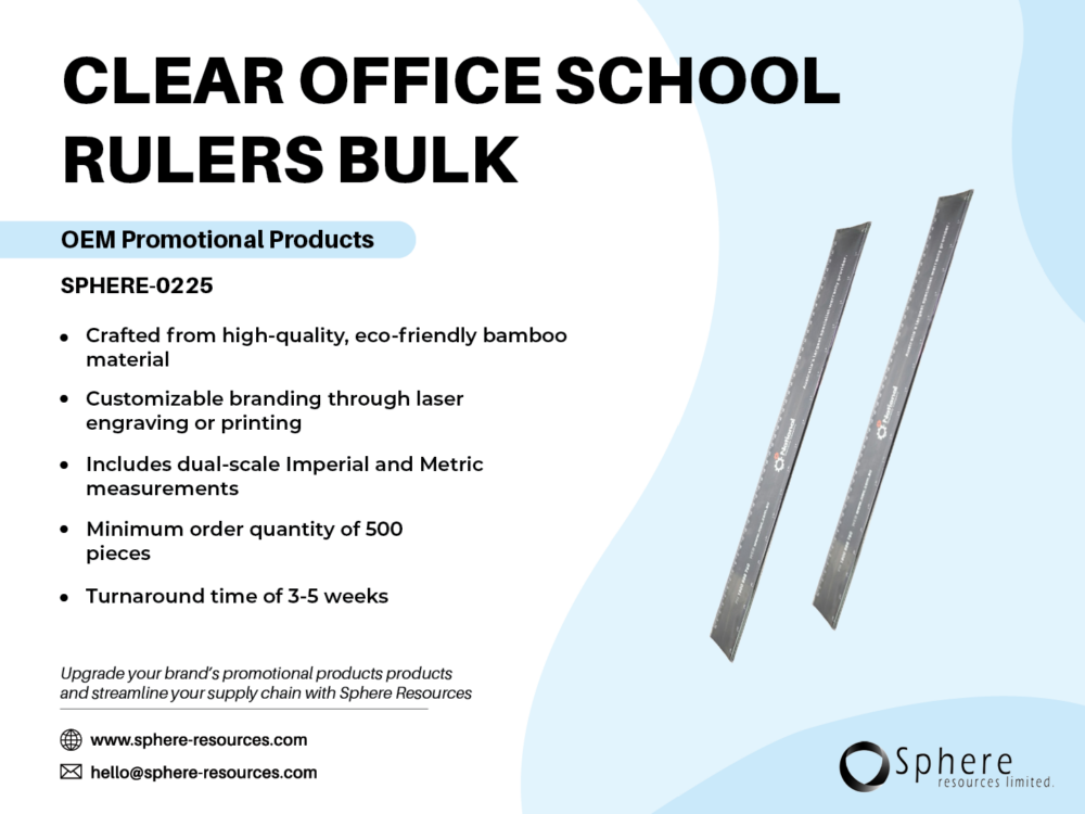 CLEAR OFFICE SCHOOL RULERS BULK SOCIAL GRAPHIC